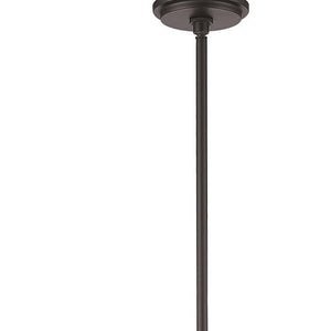 HomeRoots Bronze Five-Light Dimmable Chandelier with Cylinder Shades for Modern Elegance in Any Space 687126