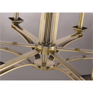 HomeRoots Six Light Dimmable Chandelier - Modern Steel Fixture with Cylinder Shades for Elegant Spaces 687136