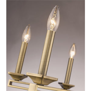 HomeRoots Six Light Dimmable Chandelier - Modern Steel Fixture with Cylinder Shades for Elegant Spaces 687136