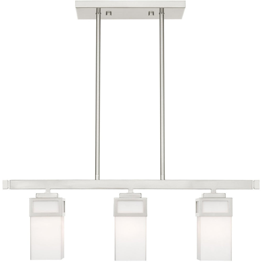 HomeRoots Three Light Dimmable Chandelier – Modern Cylinder Shades for Adjustable Ambiance in Any Space 687145