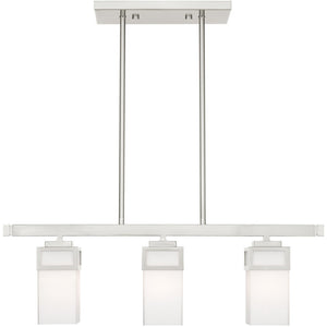HomeRoots Three Light Dimmable Chandelier – Modern Cylinder Shades for Adjustable Ambiance in Any Space 687145