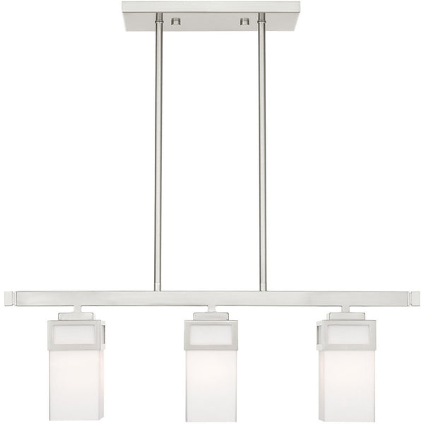 HomeRoots Three Light Dimmable Chandelier – Modern Cylinder Shades for Adjustable Ambiance in Any Space 687145