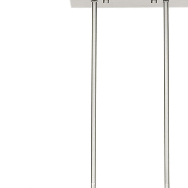 HomeRoots Three Light Dimmable Chandelier – Modern Cylinder Shades for Adjustable Ambiance in Any Space 687145