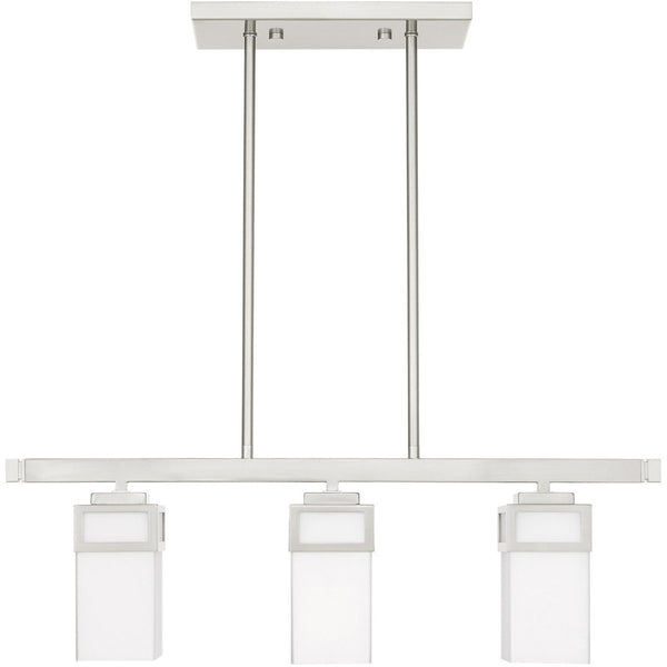 HomeRoots Three Light Dimmable Chandelier – Modern Cylinder Shades for Adjustable Ambiance in Any Space 687145