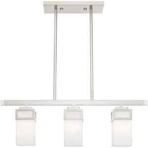 HomeRoots Three Light Dimmable Chandelier – Modern Cylinder Shades for Adjustable Ambiance in Any Space 687145