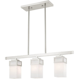 HomeRoots Three Light Dimmable Chandelier – Modern Cylinder Shades for Adjustable Ambiance in Any Space 687145
