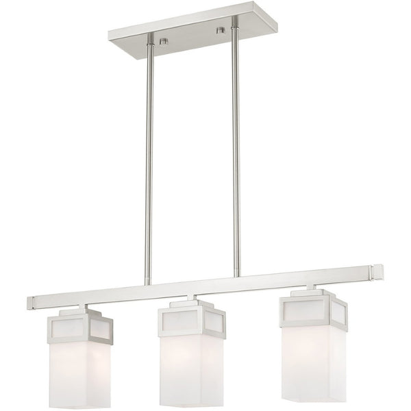 HomeRoots Three Light Dimmable Chandelier – Modern Cylinder Shades for Adjustable Ambiance in Any Space 687145