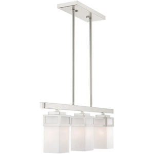 HomeRoots Three Light Dimmable Chandelier – Modern Cylinder Shades for Adjustable Ambiance in Any Space 687145