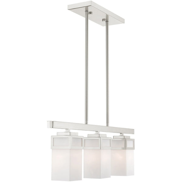 HomeRoots Three Light Dimmable Chandelier – Modern Cylinder Shades for Adjustable Ambiance in Any Space 687145