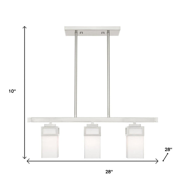 HomeRoots Three Light Dimmable Chandelier – Modern Cylinder Shades for Adjustable Ambiance in Any Space 687145