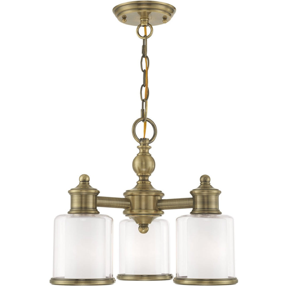 HomeRoots Three Light Dimmable Chandelier with Modern Cylindrical Shades for Stylish Home Illumination 687150