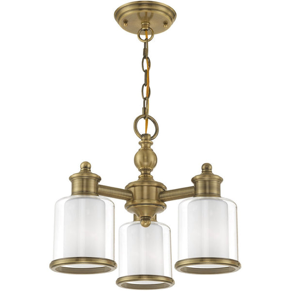 HomeRoots Three Light Dimmable Chandelier with Modern Cylindrical Shades for Stylish Home Illumination 687150