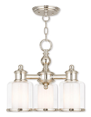 HomeRoots Nickel Elegant Three-Light Dimmable Chandelier with Opal Shades - Perfect for Modern Spaces! 687151