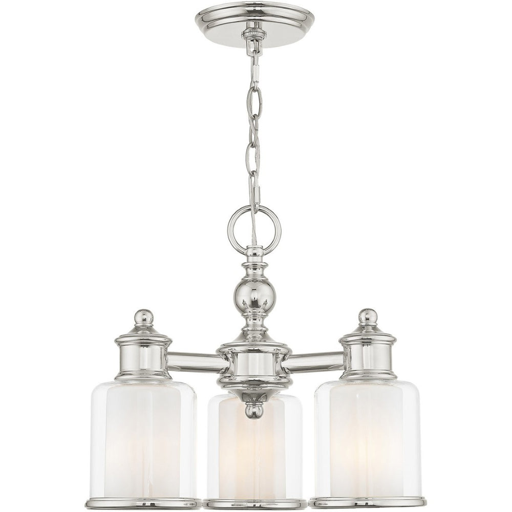 HomeRoots Nickel Elegant Three-Light Dimmable Chandelier with Opal Shades - Perfect for Modern Spaces! 687151