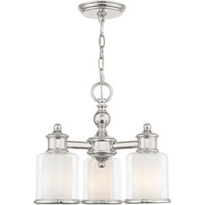 HomeRoots Nickel Elegant Three-Light Dimmable Chandelier with Opal Shades - Perfect for Modern Spaces! 687151