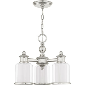HomeRoots Nickel Elegant Three-Light Dimmable Chandelier with Opal Shades - Perfect for Modern Spaces! 687151