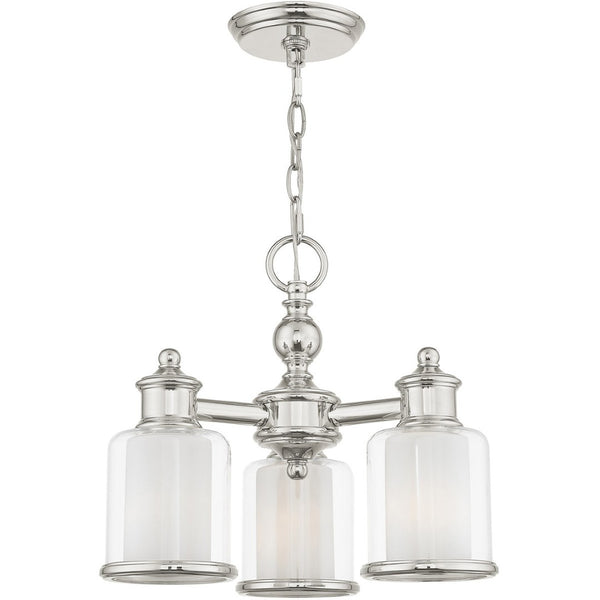 HomeRoots Nickel Elegant Three-Light Dimmable Chandelier with Opal Shades - Perfect for Modern Spaces! 687151