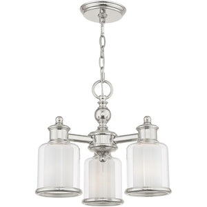 HomeRoots Nickel Elegant Three-Light Dimmable Chandelier with Opal Shades - Perfect for Modern Spaces! 687151