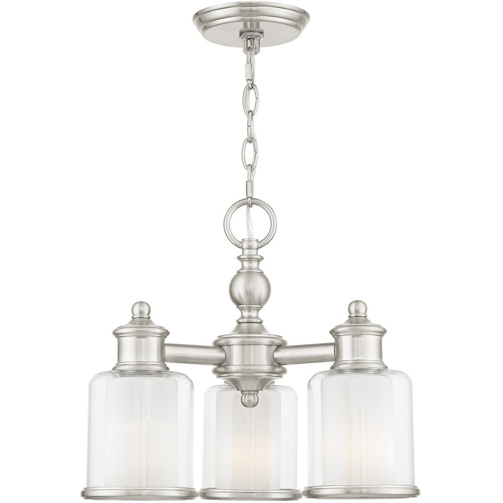 HomeRoots Three Modern Dimmable Chandelier with Sleek Cylindrical Shades for Versatile Home Illumination 687152