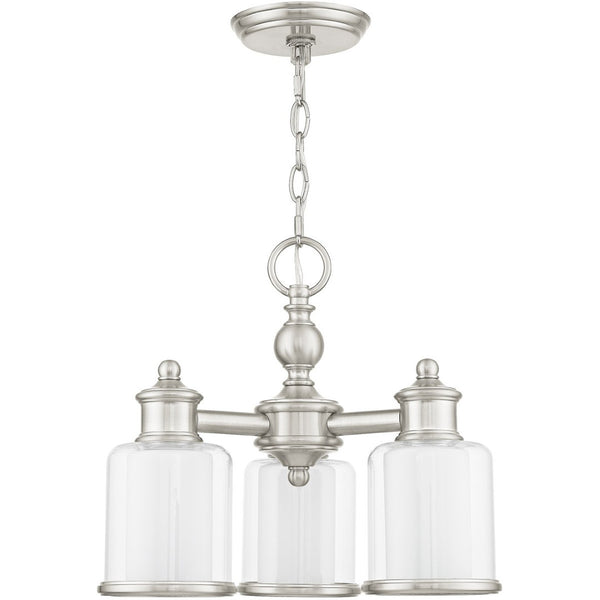 HomeRoots Three Modern Dimmable Chandelier with Sleek Cylindrical Shades for Versatile Home Illumination 687152