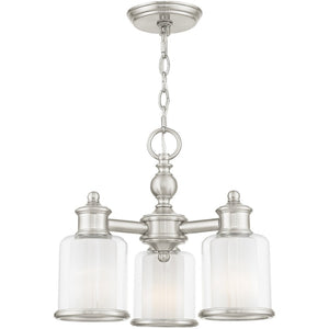 HomeRoots Three Modern Dimmable Chandelier with Sleek Cylindrical Shades for Versatile Home Illumination 687152