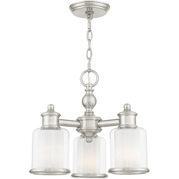 HomeRoots Three Modern Dimmable Chandelier with Sleek Cylindrical Shades for Versatile Home Illumination 687152