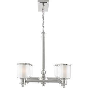 HomeRoots Eight Light Dimmable Chandelier – Modern Cylindrical Design with Steel Shades for Versatile Lighting 687159