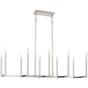 HomeRoots Ten Light Dimmable Chandelier – Modern Cylinder Design with Steel Shades for Elegant Illumination 687164