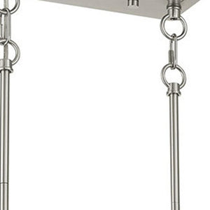 HomeRoots Ten Light Dimmable Chandelier with Modern Cylindrical Shades for Stylish Home Illumination 687165