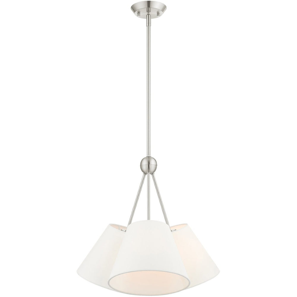 HomeRoots Three Light Dimmable Chandelier - Elegant Cylinder Design for Modern Spaces, Adjustable Ambiance & Style 687170