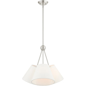 HomeRoots Three Light Dimmable Chandelier - Elegant Cylinder Design for Modern Spaces, Adjustable Ambiance & Style 687170