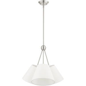 HomeRoots Three Light Dimmable Chandelier - Elegant Cylinder Design for Modern Spaces, Adjustable Ambiance & Style 687170