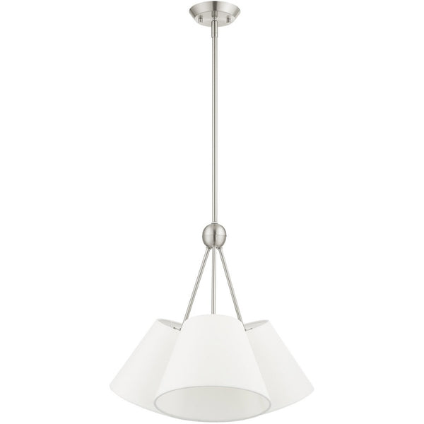 HomeRoots Three Light Dimmable Chandelier - Elegant Cylinder Design for Modern Spaces, Adjustable Ambiance & Style 687170