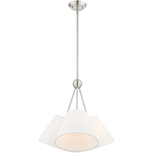 HomeRoots Three Light Dimmable Chandelier - Elegant Cylinder Design for Modern Spaces, Adjustable Ambiance & Style 687170