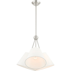 HomeRoots Three Light Dimmable Chandelier - Elegant Cylinder Design for Modern Spaces, Adjustable Ambiance & Style 687170
