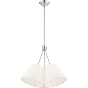 HomeRoots Three Light Dimmable Chandelier - Elegant Cylinder Design for Modern Spaces, Adjustable Ambiance & Style 687170