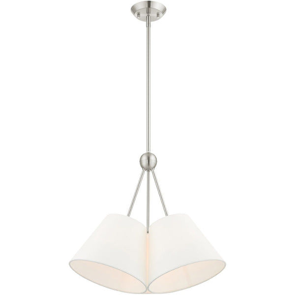 HomeRoots Three Light Dimmable Chandelier - Elegant Cylinder Design for Modern Spaces, Adjustable Ambiance & Style 687170