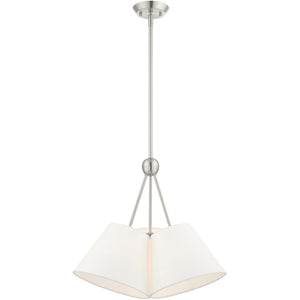 HomeRoots Three Light Dimmable Chandelier - Elegant Cylinder Design for Modern Spaces, Adjustable Ambiance & Style 687170
