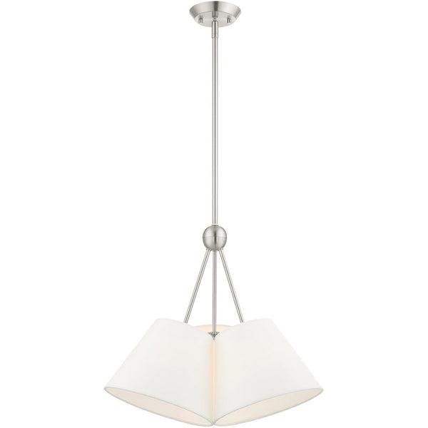 HomeRoots Three Light Dimmable Chandelier - Elegant Cylinder Design for Modern Spaces, Adjustable Ambiance & Style 687170