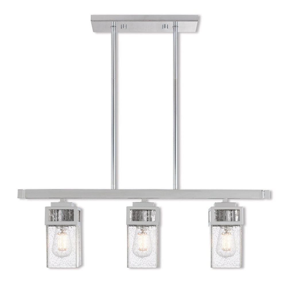 HomeRoots Three Light Dimmable Chandelier – Modern Steel Fixture with Sleek Shades for Stylish Illumination 687173