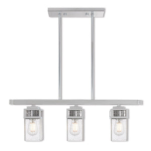 HomeRoots Three Light Dimmable Chandelier – Modern Steel Fixture with Sleek Shades for Stylish Illumination 687173