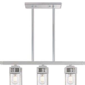 HomeRoots Three Light Dimmable Chandelier – Modern Steel Fixture with Sleek Shades for Stylish Illumination 687173