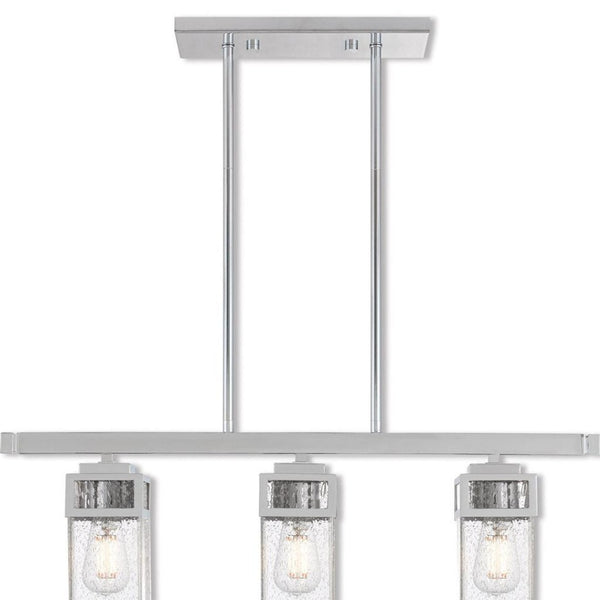 HomeRoots Three Light Dimmable Chandelier – Modern Steel Fixture with Sleek Shades for Stylish Illumination 687173
