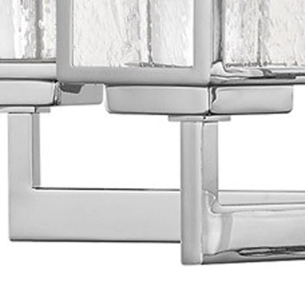 HomeRoots Five Light Dimmable Chandelier – Modern Steel Shades for Stylish Ambiance in Any Space 687175