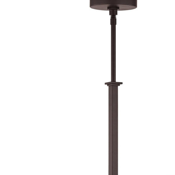 HomeRoots Bronze Five-Light Dimmable Chandelier with Cylinder Shades - Elegant Design for Any Space 687176