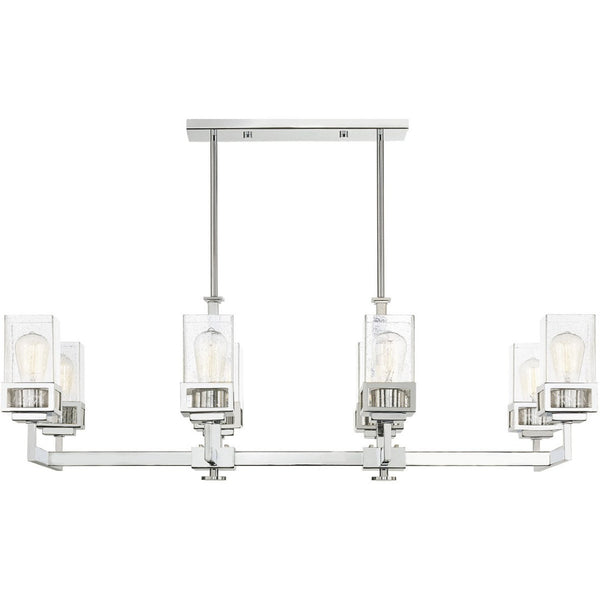 HomeRoots Eight Light Dimmable Chandelier - Modern Cylindrical Design with Fabric Shades for Elegant Spaces 687178