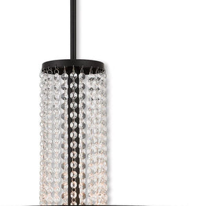 HomeRoots Bronze Five-Light Dimmable Chandelier with Elegant Cylinder Shades for Modern Home Decor & Ambiance 687179