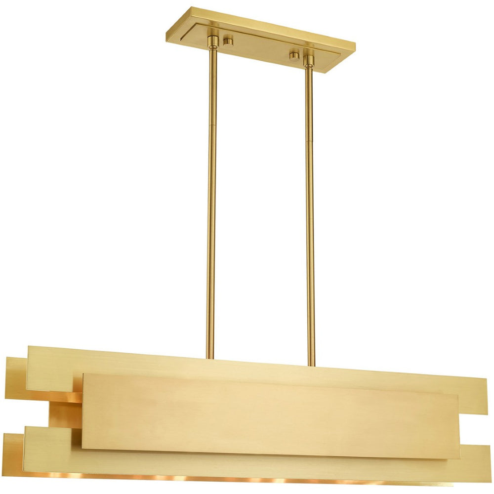 HomeRoots Four Light Dimmable Chandelier - Modern Cylinder Fixture with Chic Shades for Stylish Home Ambiance 687180