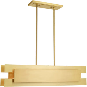 HomeRoots Four Light Dimmable Chandelier - Modern Cylinder Fixture with Chic Shades for Stylish Home Ambiance 687180
