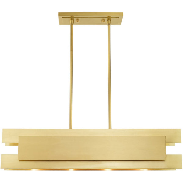 HomeRoots Four Light Dimmable Chandelier - Modern Cylinder Fixture with Chic Shades for Stylish Home Ambiance 687180